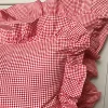 Country Ruffled Sheet Set Red Plaid - Image 5